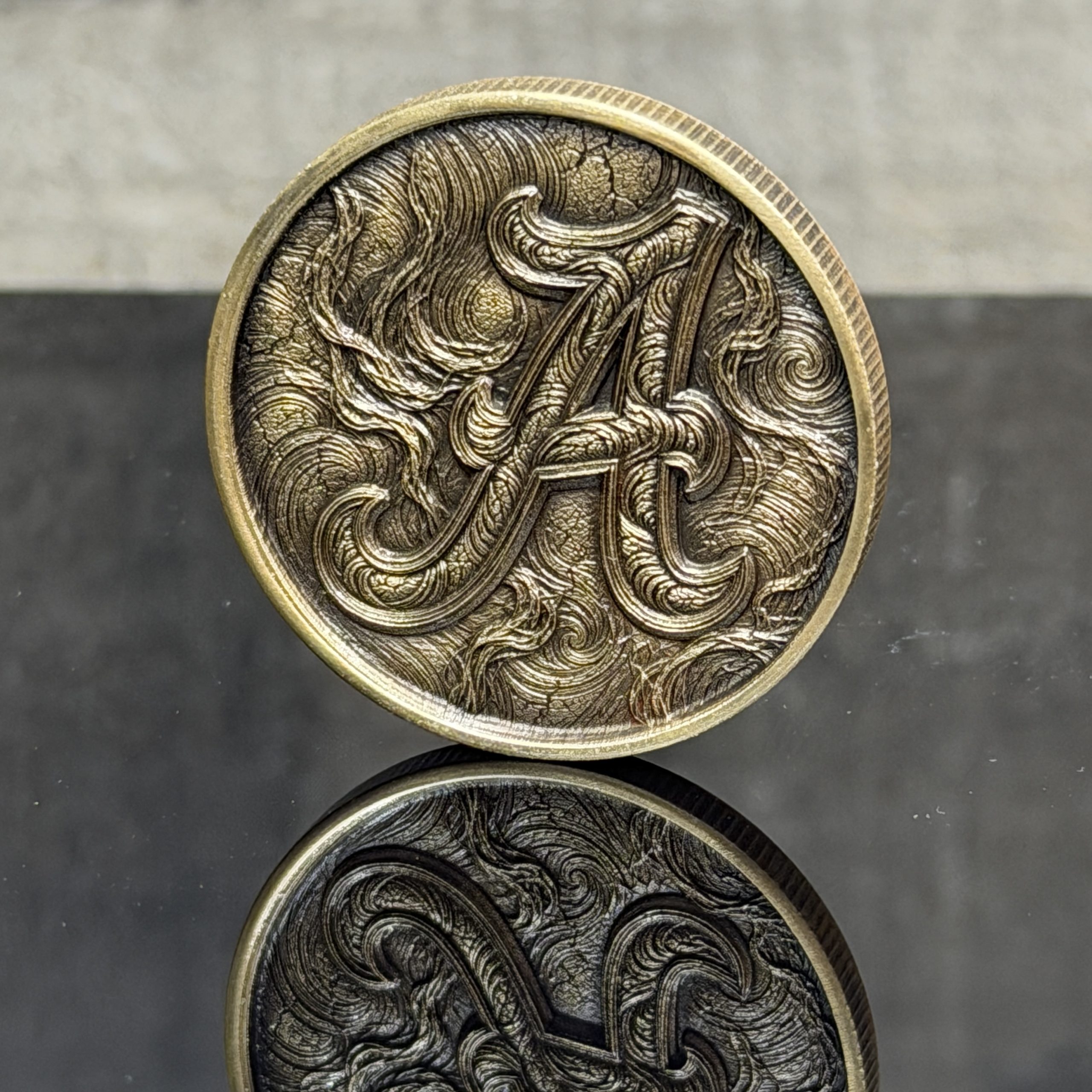 Alabama Crimson Tide Brass Medallion